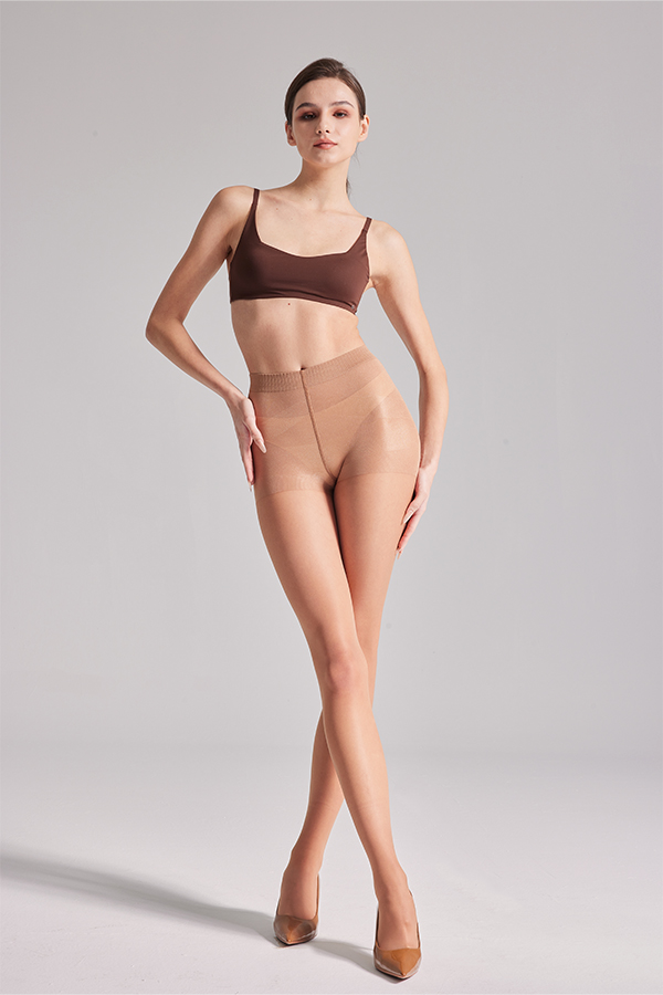 Boxer brief control top sheer tights