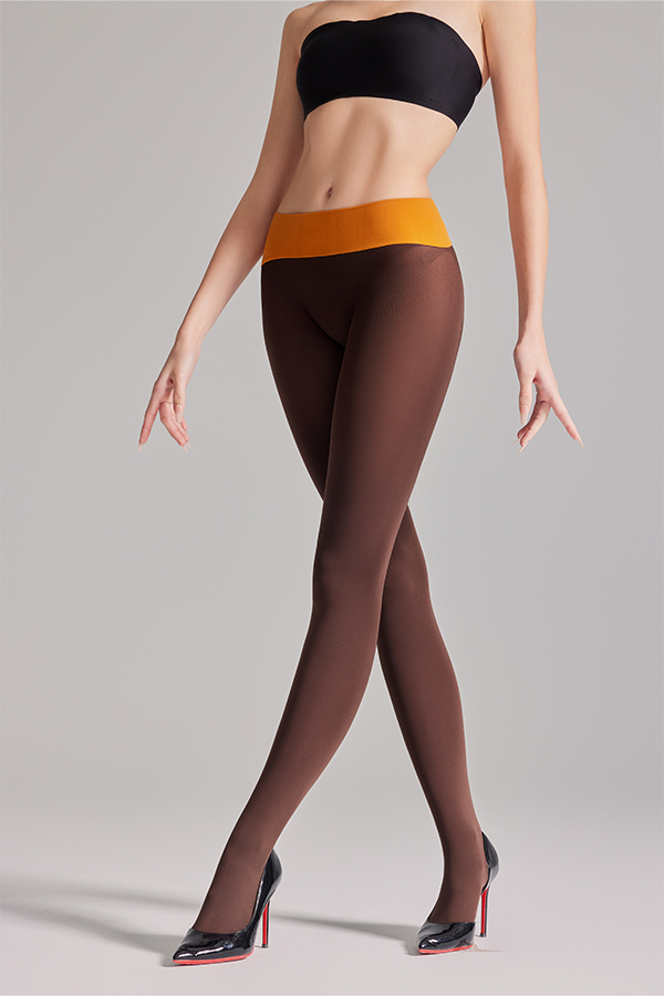 Seamless thermal opaque tights