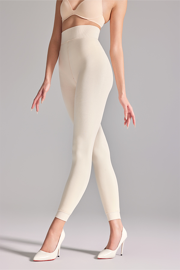Footless thermal opaque tights