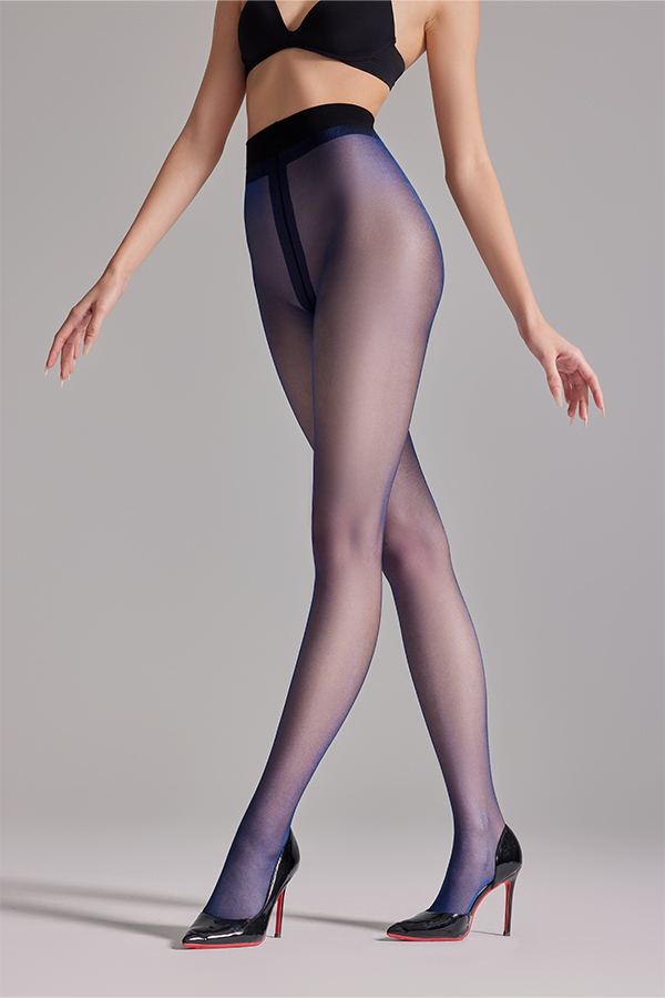 Iridescent matt finish sheer tights