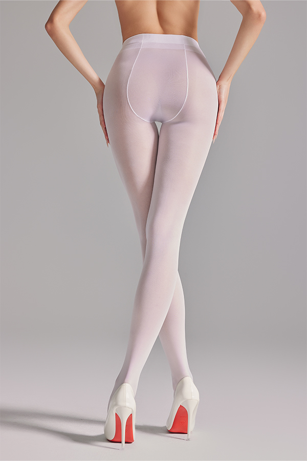 Rhinestone patterned opaque tights