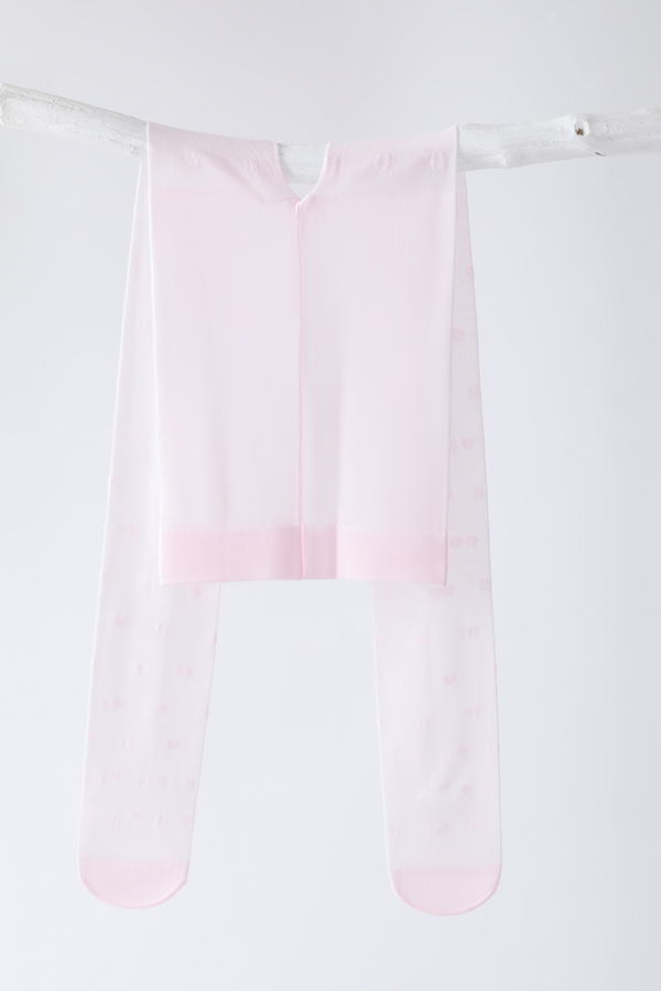 Cute Floral Jacquard Kids Tights