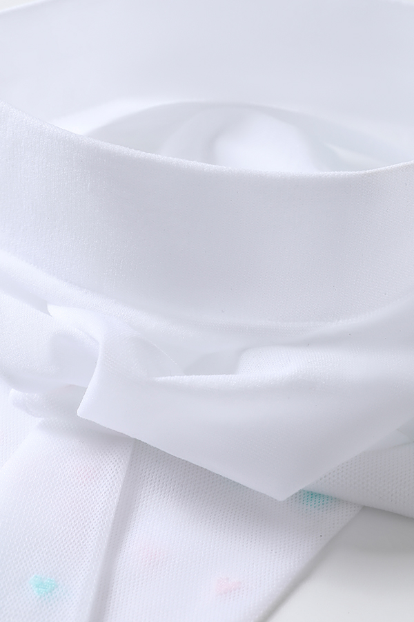 Heart Jacquard Two-Tone Kids Tights