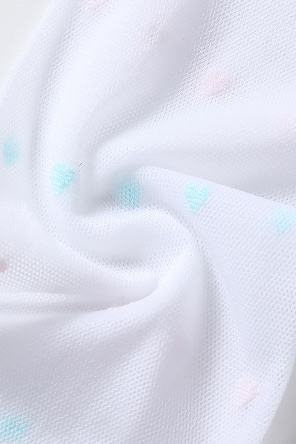 Heart Jacquard Two-Tone Kids Tights