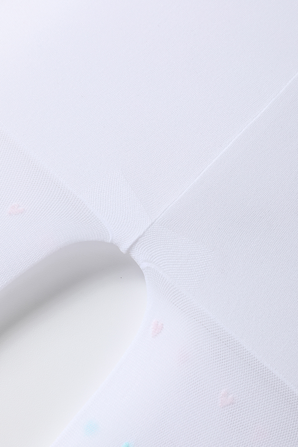 Heart Jacquard Two-Tone Kids Tights