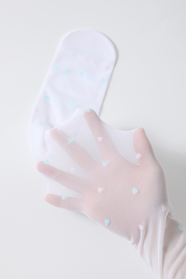 Heart Jacquard Two-Tone Kids Tights