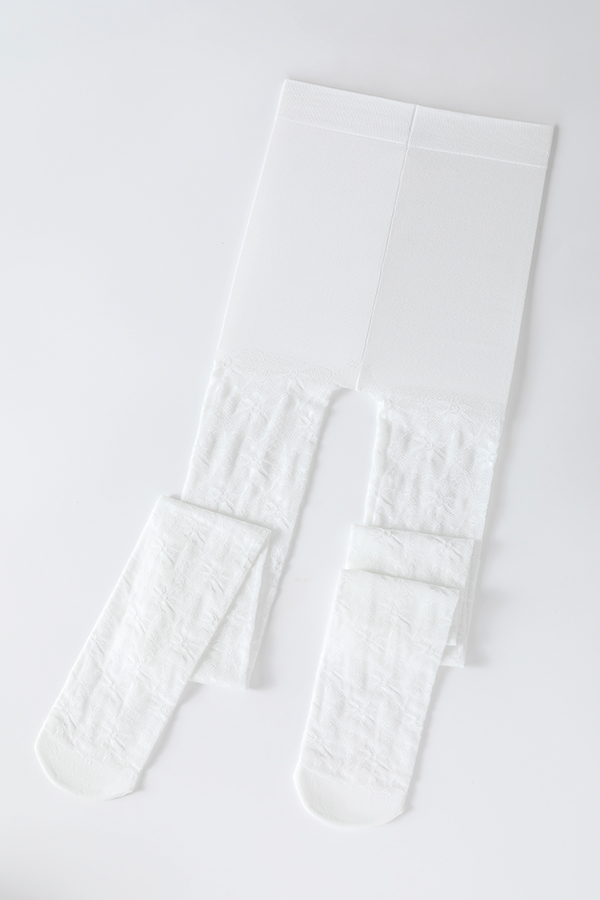 Sunflowers Pattern Jacquard Kids Tights