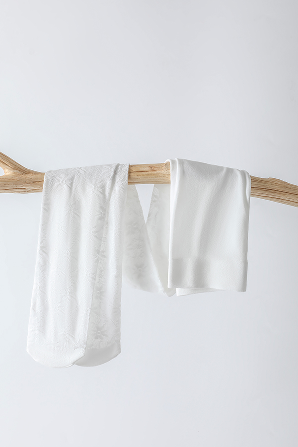 Sunflowers Pattern Jacquard Kids Tights