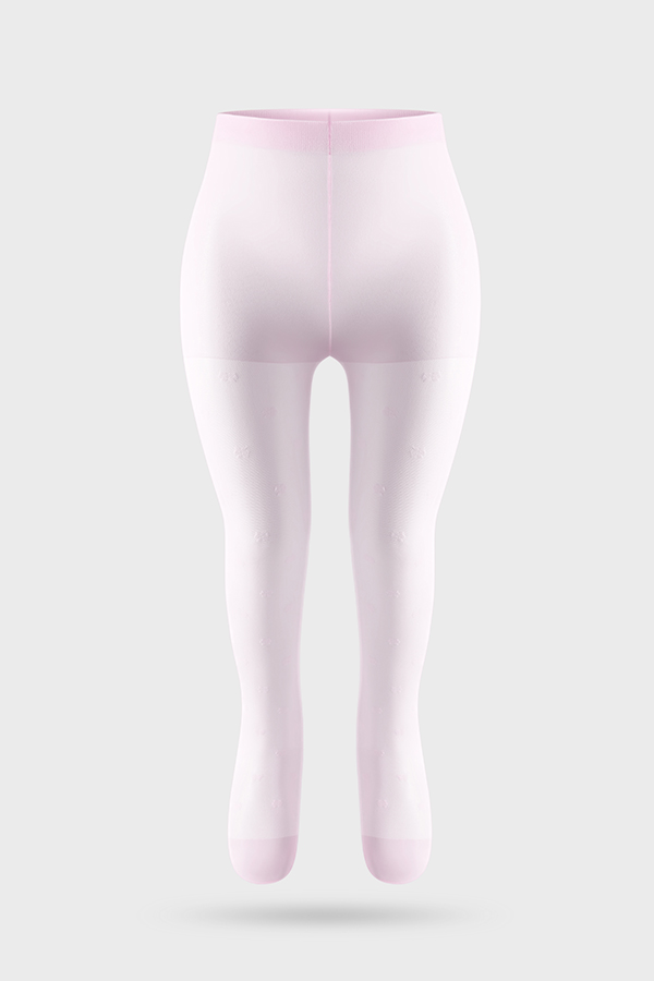 Cute Floral Jacquard Kids Tights