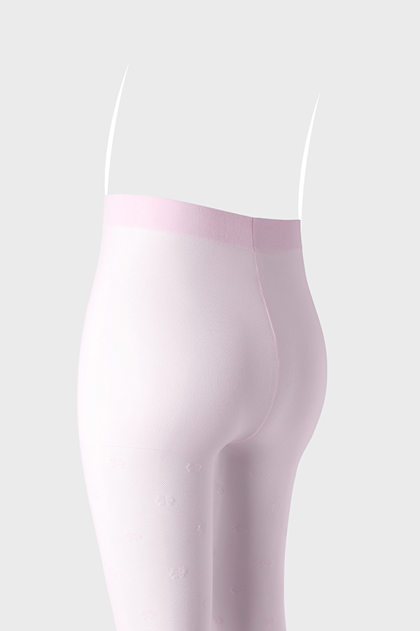 Cute Floral Jacquard Kids Tights