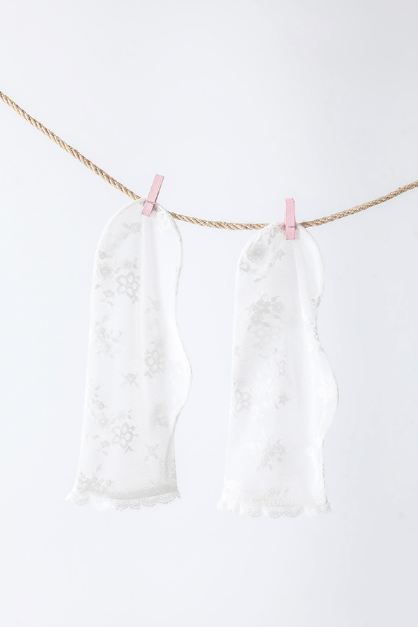 Cute Sunflower Lace Short Socks with Heel