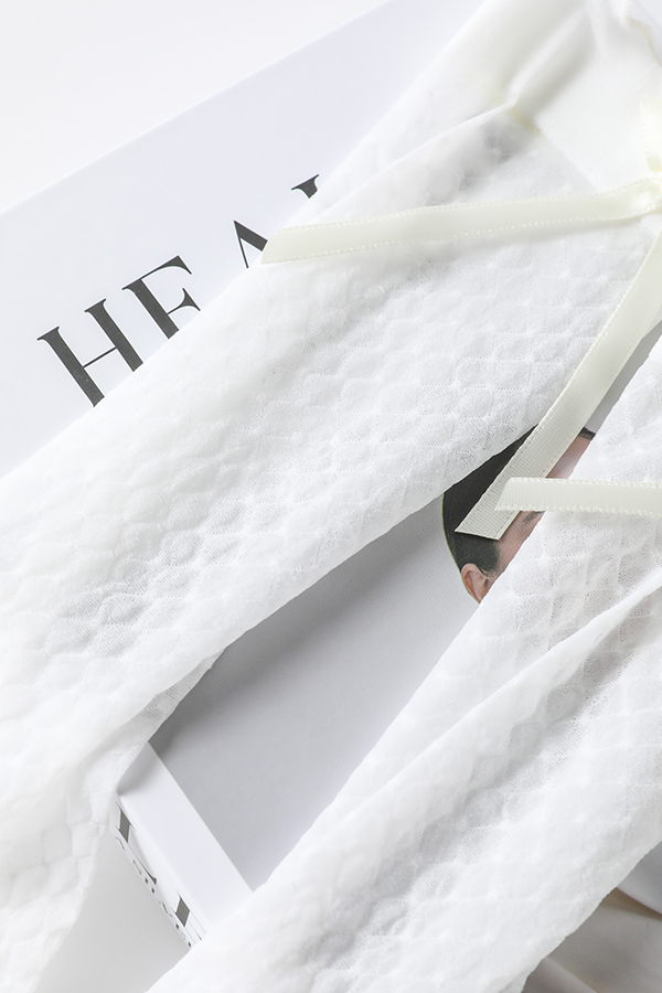 Argyle Dot Bow Girls Short Socks