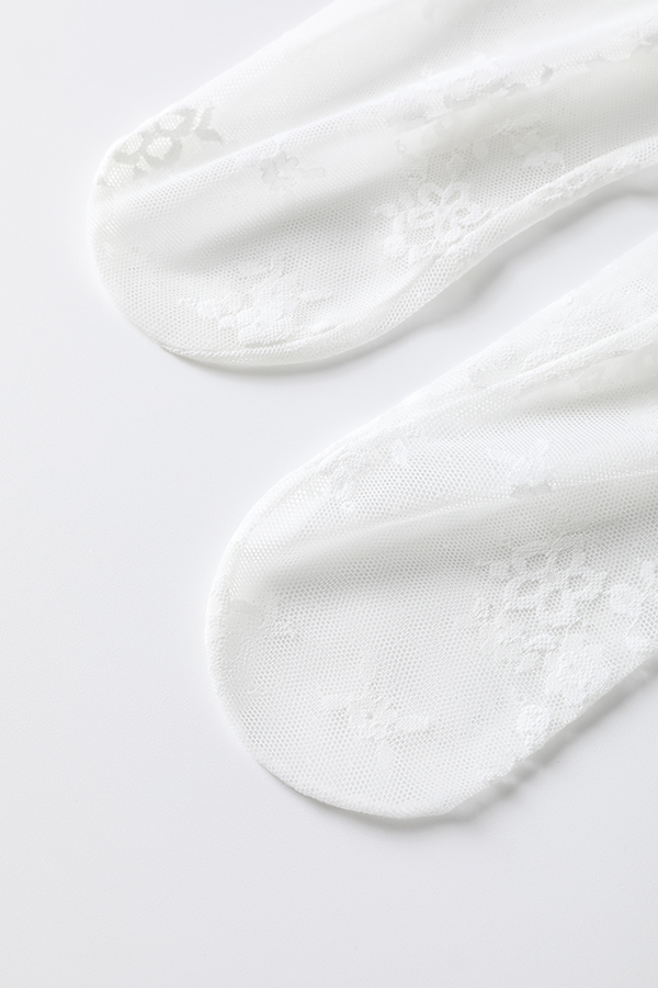 Cute Sunflower Lace Short Socks with Heel