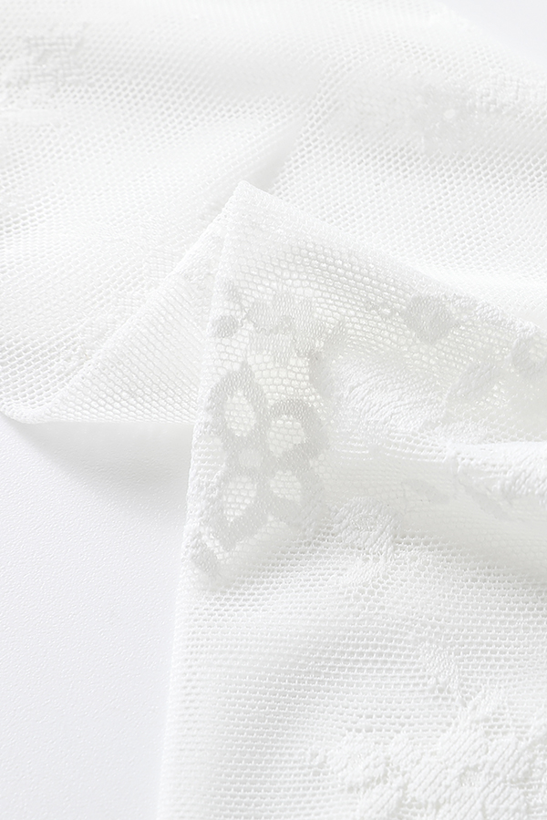 Cute Sunflower Lace Short Socks with Heel