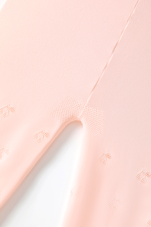 Cherries Pattern Jacquard Kids Tights