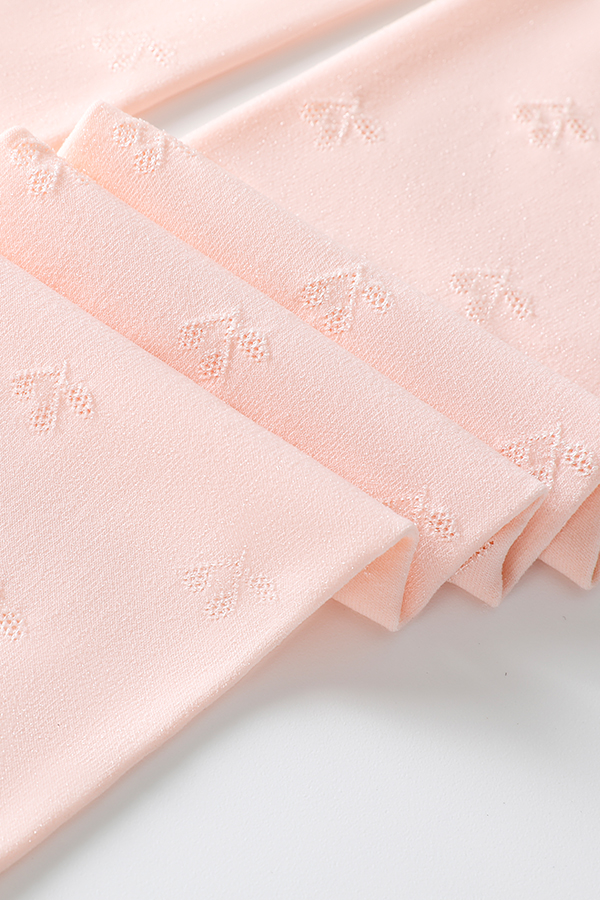 Cherries Pattern Jacquard Kids Tights