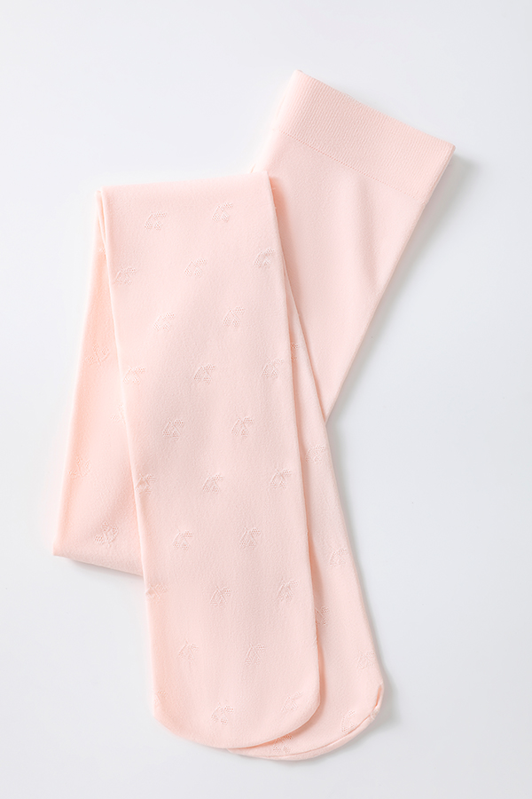 Cherries Pattern Jacquard Kids Tights