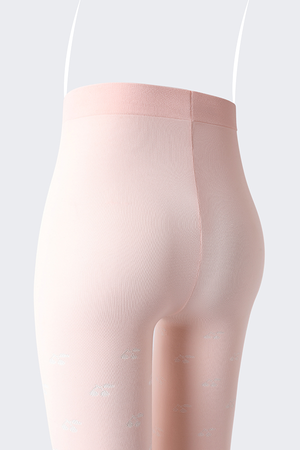 Cherries Pattern Jacquard Kids Tights