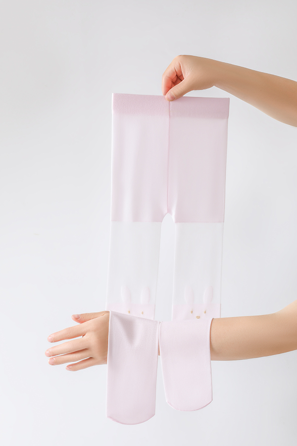 Cute Bunny Pattern Jacquard Children's Tights