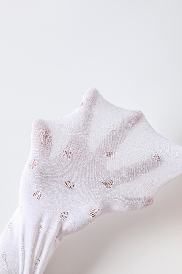 Cute Heart Jacquard Kids Tights