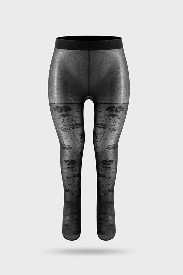 Branch & Flower Jacquard Kids Tights