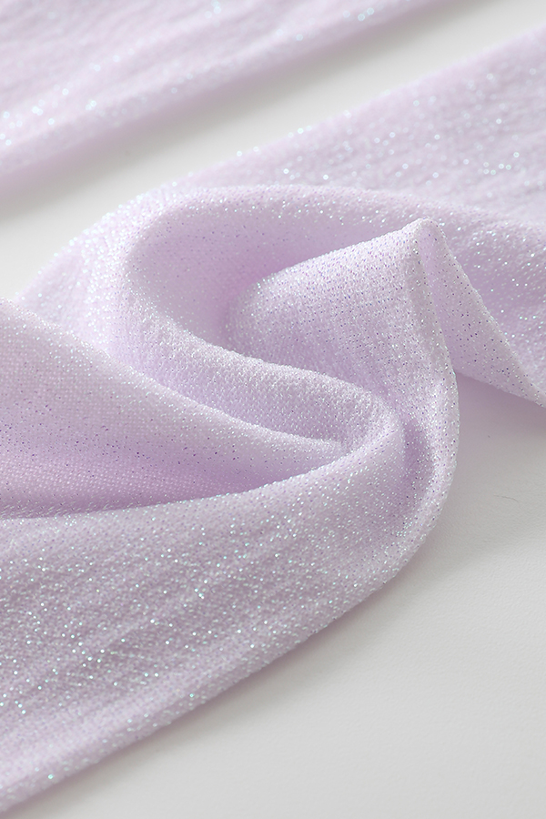 30D Glitter Silver Plain Stretch Kids Tights