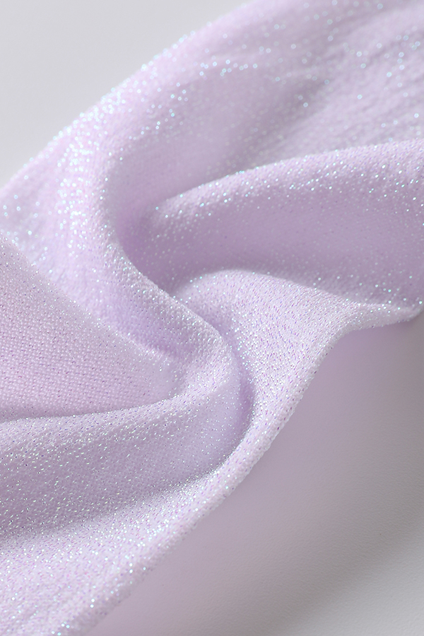 30D Glitter Silver Plain Stretch Kids Tights