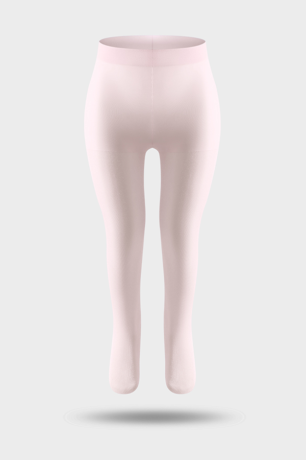 30D Glitter Silver Plain Stretch Kids Tights