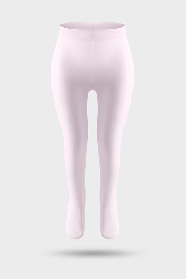 30D Glitter Silver Plain Stretch Kids Tights